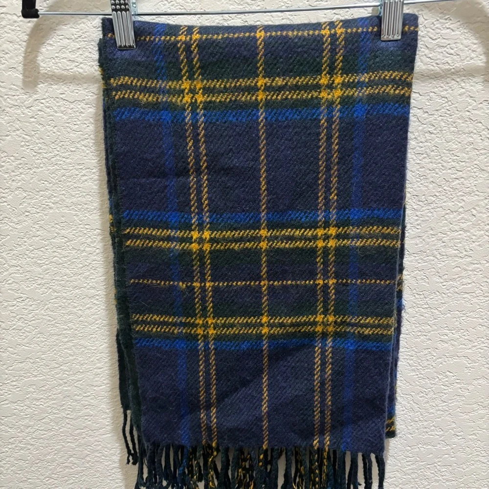 Banana Republic Dark Blue Plaid Scarf